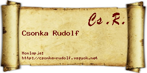 Csonka Rudolf névjegykártya