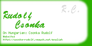 rudolf csonka business card